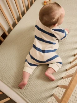 Sets En Combisets|Rompertjes En Tuinbroeken|Next Blauw gestreept - Baby joggingromper (0mnd-3jr)