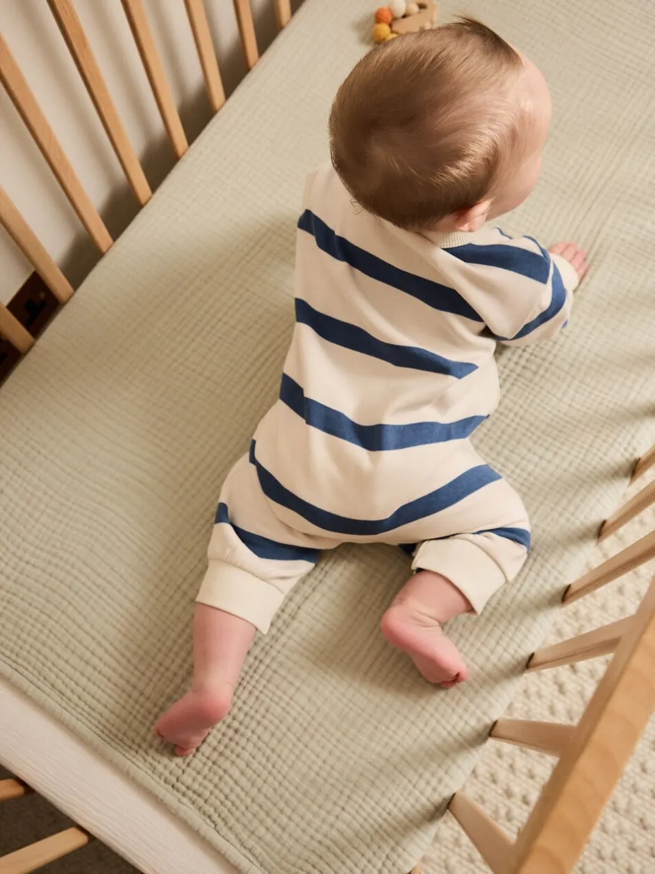 Sets En Combisets|Rompertjes En Tuinbroeken|Next Blauw gestreept - Baby joggingromper (0mnd-3jr)