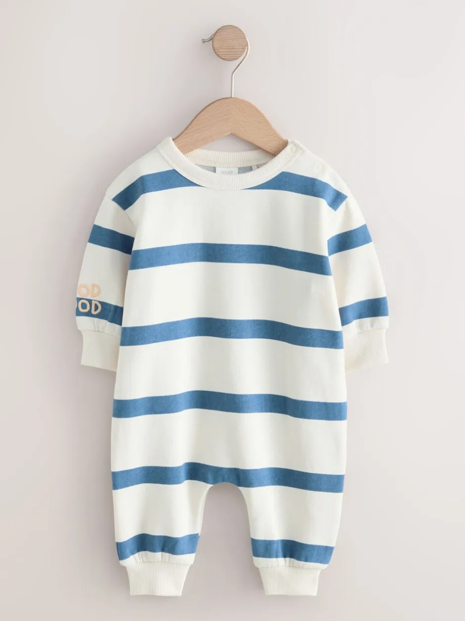 Sets En Combisets|Rompertjes En Tuinbroeken|Next Blauw gestreept - Baby joggingromper (0mnd-3jr)