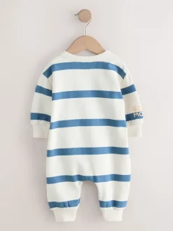Sets En Combisets|Rompertjes En Tuinbroeken|Next Blauw gestreept - Baby joggingromper (0mnd-3jr)