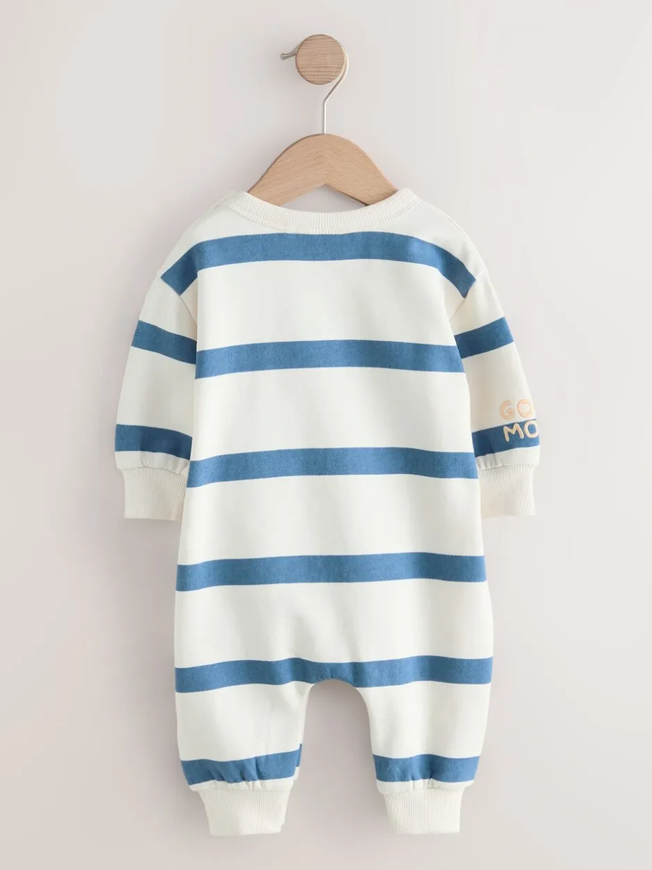 Sets En Combisets|Rompertjes En Tuinbroeken|Next Blauw gestreept - Baby joggingromper (0mnd-3jr)