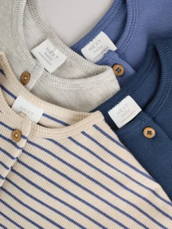 Tops|T-Shirts*Next - Baby T-shirts met lange mouwen 4 stuks (0mnd-2jr) Blauw gestreept