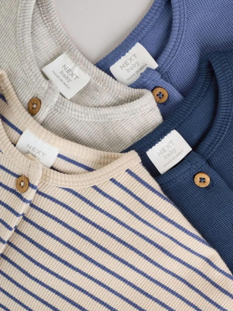Tops|T-Shirts*Next - Baby T-shirts met lange mouwen 4 stuks (0mnd-2jr) Blauw gestreept