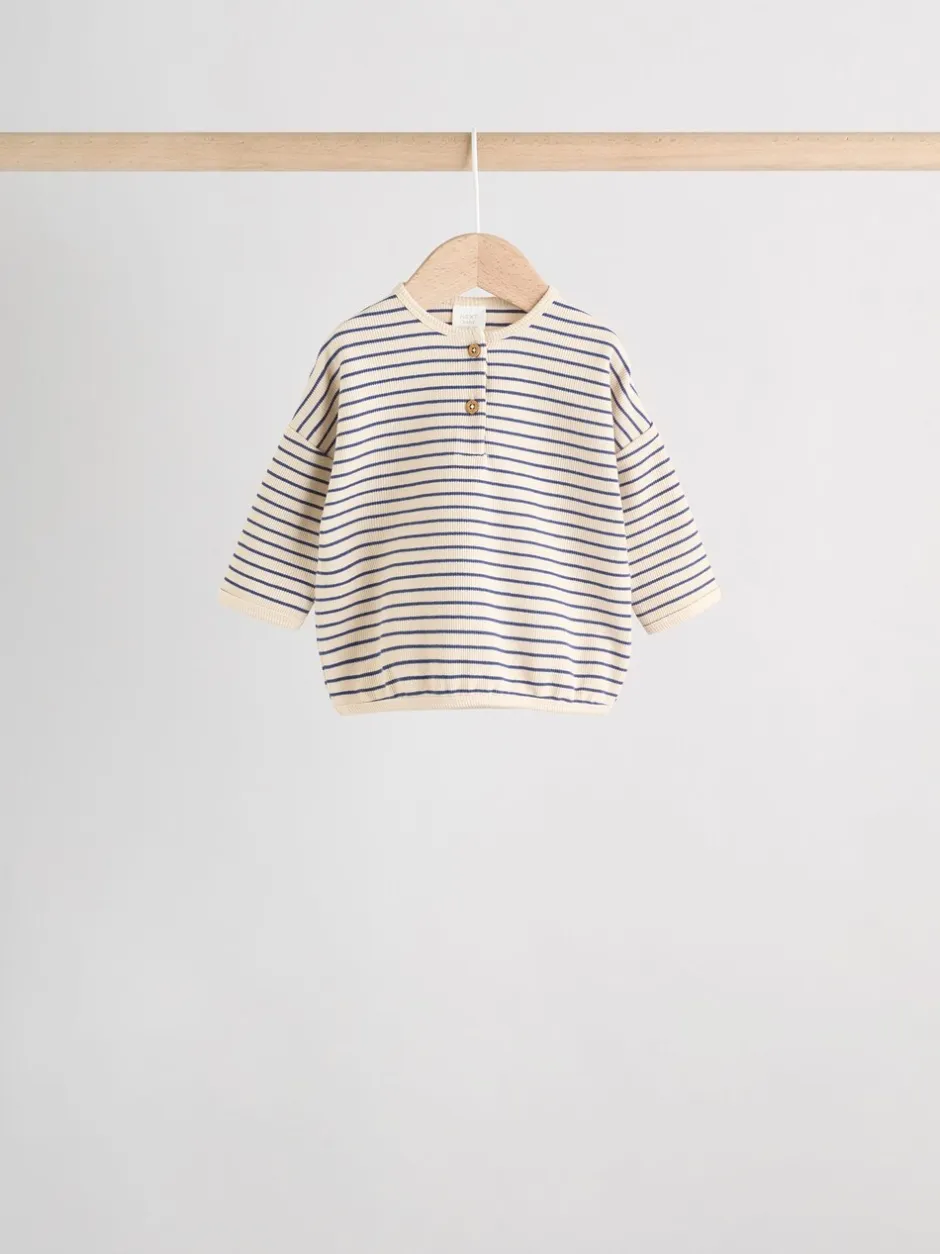 Tops|T-Shirts*Next - Baby T-shirts met lange mouwen 4 stuks (0mnd-2jr) Blauw gestreept