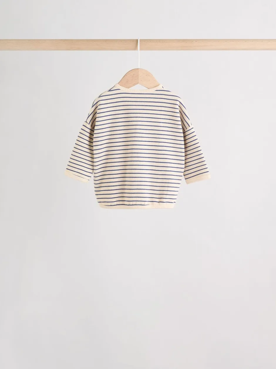 Tops|T-Shirts*Next - Baby T-shirts met lange mouwen 4 stuks (0mnd-2jr) Blauw gestreept