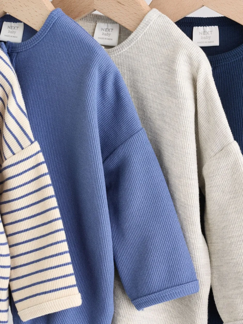 Tops|T-Shirts*Next - Baby T-shirts met lange mouwen 4 stuks (0mnd-2jr) Blauw gestreept