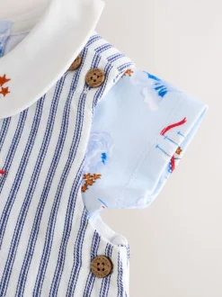 Rompertjes En Tuinbroeken*Next Blauw gestreept - Cath Kidston 100% katoenen Baby bretelbroek