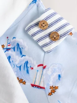 Rompertjes En Tuinbroeken*Next Blauw gestreept - Cath Kidston 100% katoenen Baby bretelbroek
