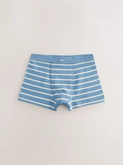Ondergoed*Next Blauw gestreept - Set van 7 boxershorts met zachte tailleband (2-16 jr)