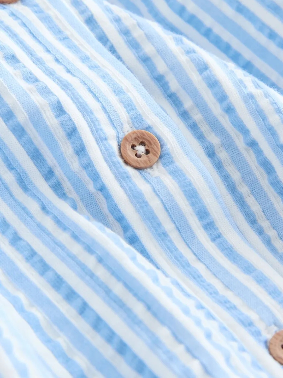 Jurken|Jurken|Next - Zomerjurk met kraag (3mnd -7jr) Blauw gestreept