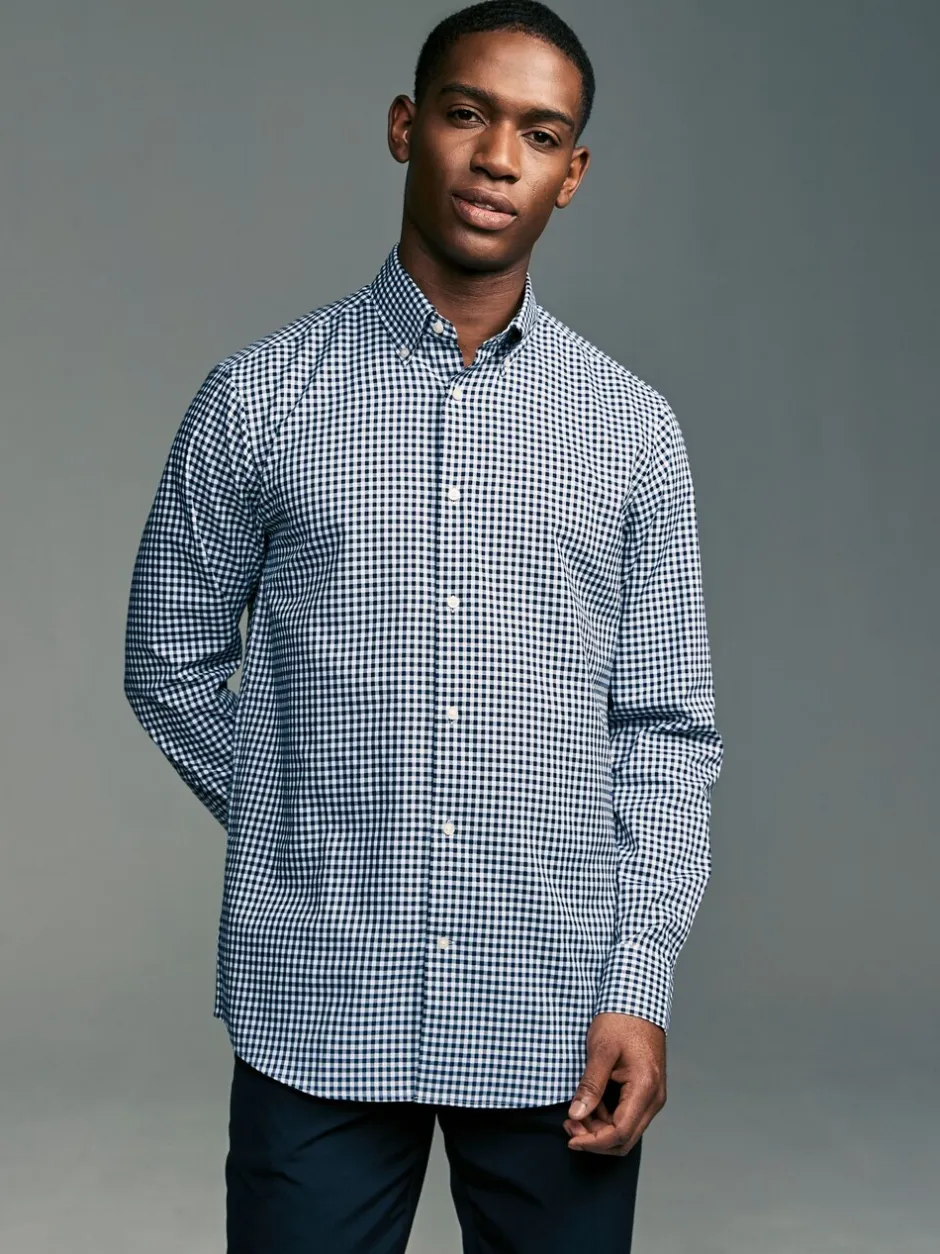 Formele Overhemden|Shirts|Next - Set van 2 stuks strijkvrije Oxford-overhemden Blauw gingham/rood gingham