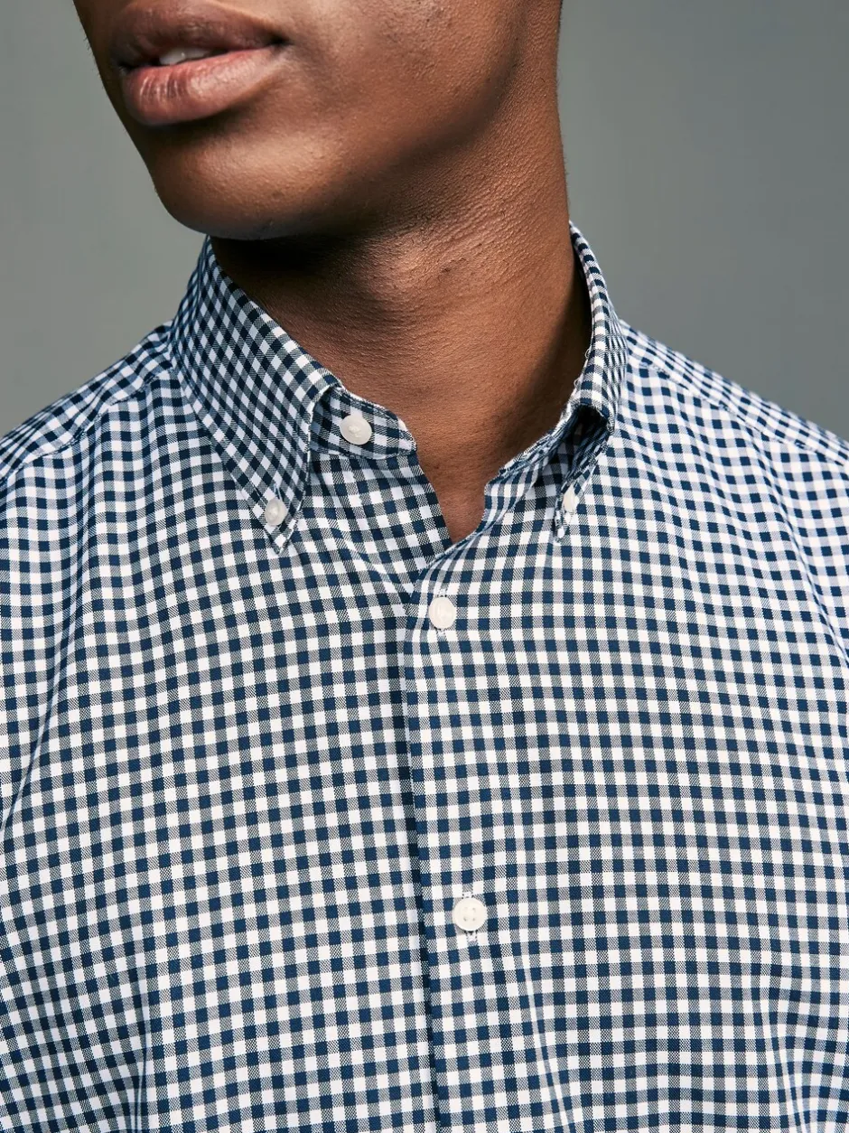 Formele Overhemden|Shirts|Next - Set van 2 stuks strijkvrije Oxford-overhemden Blauw gingham/rood gingham