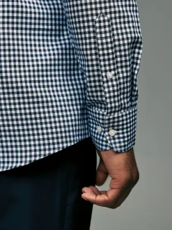 Formele Overhemden|Shirts|Next - Set van 2 stuks strijkvrije Oxford-overhemden Blauw gingham/rood gingham