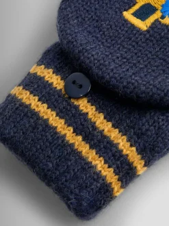 Mutsjes En Antikrabwantjes|Mutsen, Handschoenen En Sjaals|Jojo Maman Bébé - - Wanten met fleecevoering Blauw graafmachine