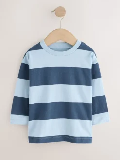 Tops|T-Shirts*Next Blauw graafmachine - Set van 3 T-shirts met grafische print en lange mouwen (3mnd-7jr)