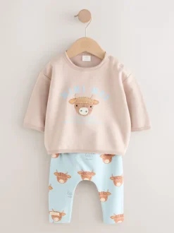 Sets En Combisets|Truien En Breisels*Next - Set met baby-sweatshirt en legging (0mnd-3jr) Blauw Hamish
