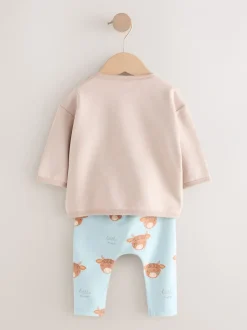 Sets En Combisets|Truien En Breisels*Next - Set met baby-sweatshirt en legging (0mnd-3jr) Blauw Hamish