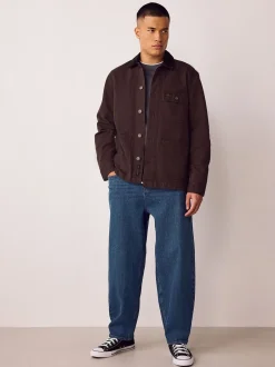 Jeans*Next - Barrel Fit - Vintage wash denim jeans Blauw Klassiek Vintage