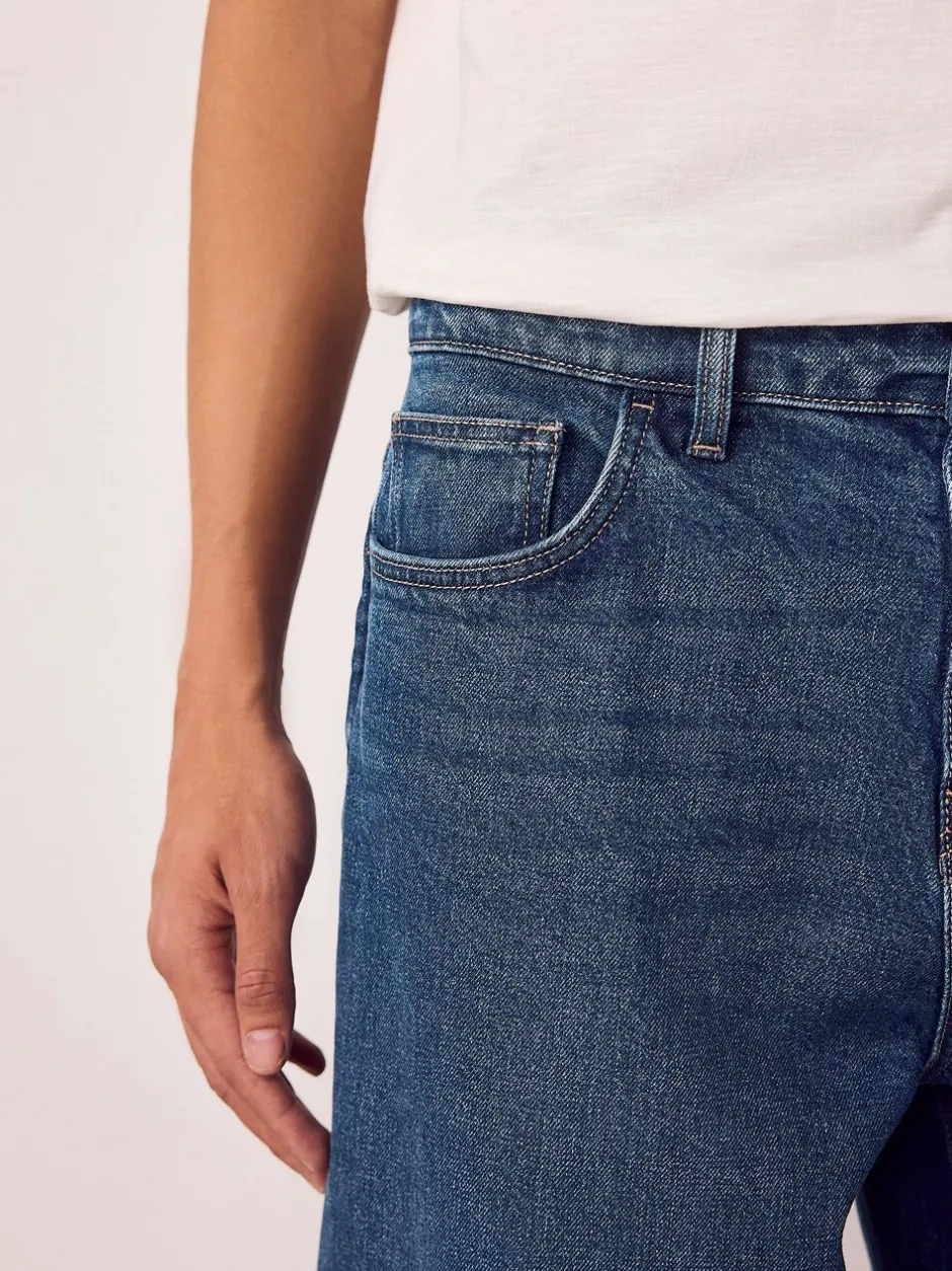 Jeans*Next - Barrel Fit - Vintage wash denim jeans Blauw Klassiek Vintage