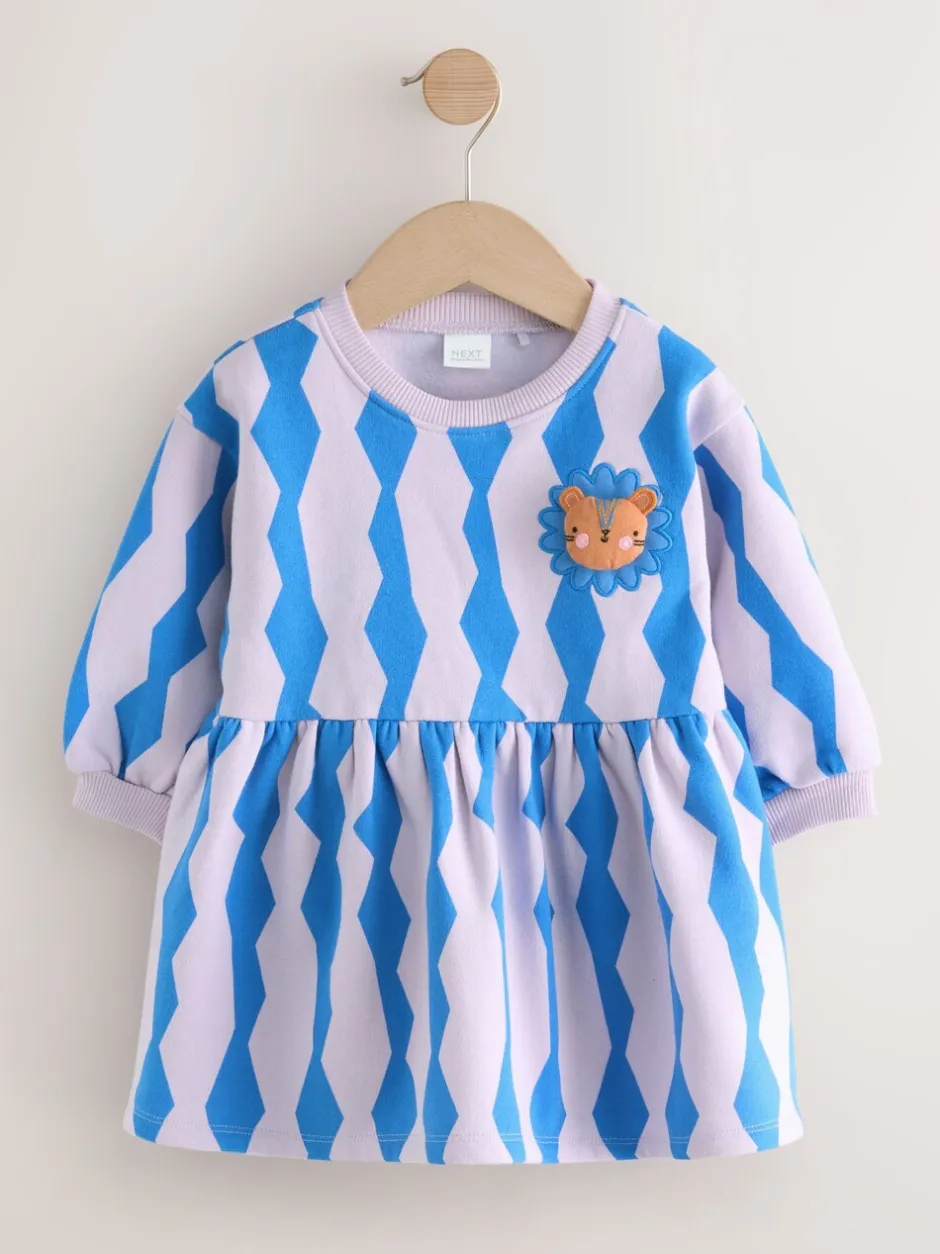 Jurken|Jurken*Next Blauw leeuw - Sweaterjurk (3 mnd-7 jr)