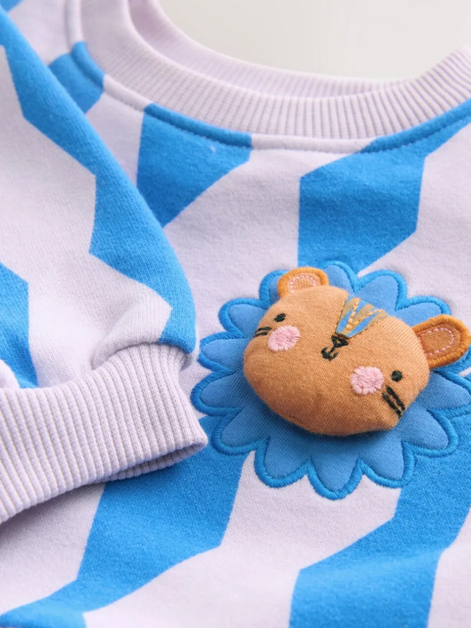 Jurken|Jurken*Next Blauw leeuw - Sweaterjurk (3 mnd-7 jr)