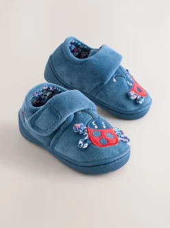 Pantoffels|Next - Pantoffels met antislip-zool Blauw lieveheersbeestje