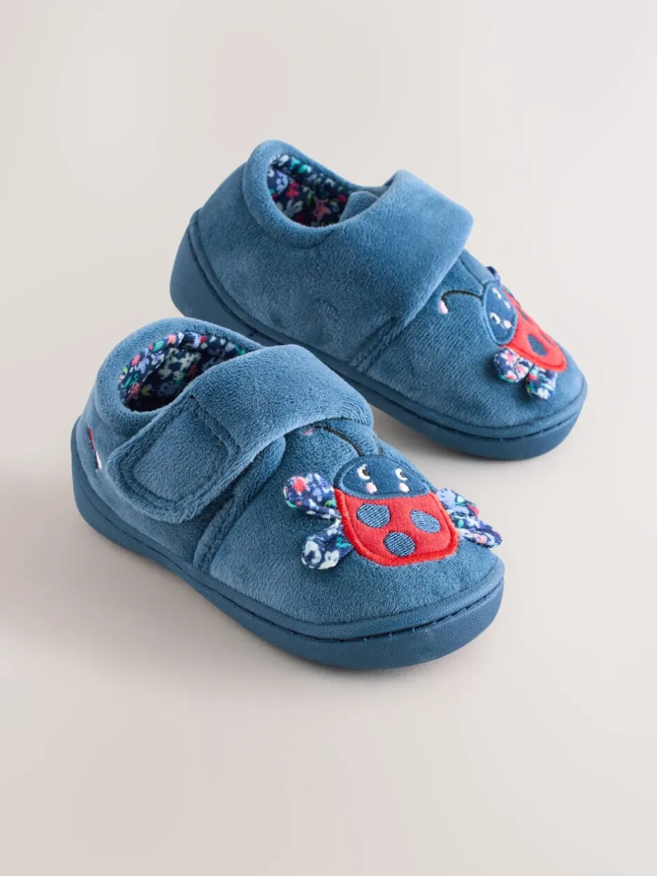 Pantoffels|Next - Pantoffels met antislip-zool Blauw lieveheersbeestje
