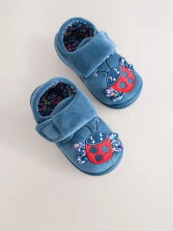 Pantoffels|Next - Pantoffels met antislip-zool Blauw lieveheersbeestje