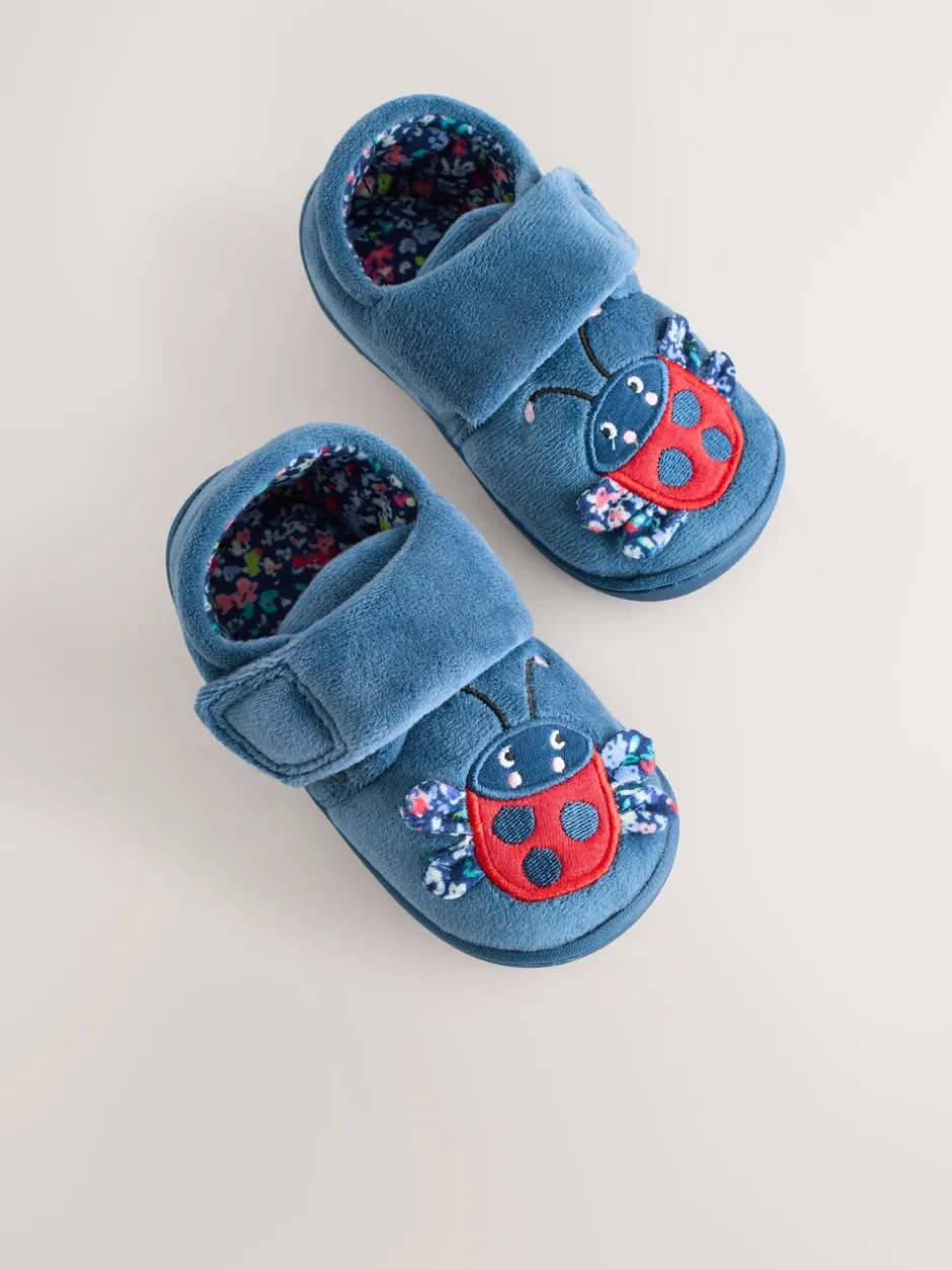Pantoffels|Next - Pantoffels met antislip-zool Blauw lieveheersbeestje