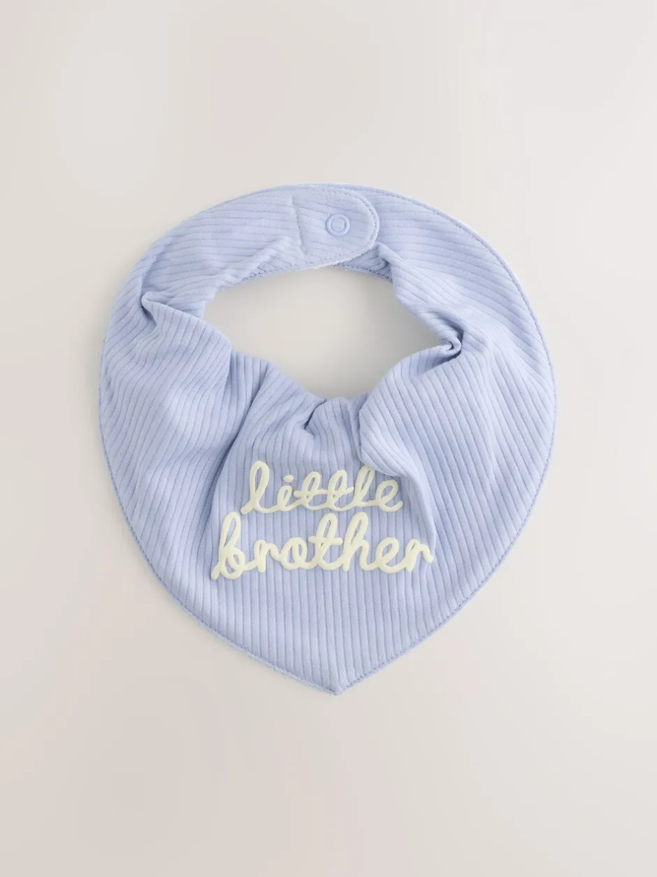 Slabbetjes|Next - Verpakking met 2 babyslabbetjes Blauw Little Brother