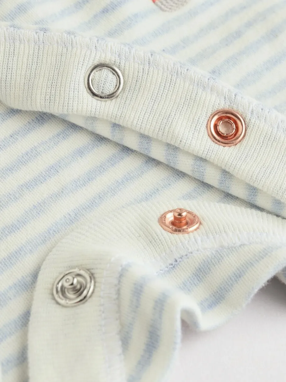 Babypakjes En Babypyjama's|Next - Verpakking van 3 babypyjama's (0-2jr) Blauw London