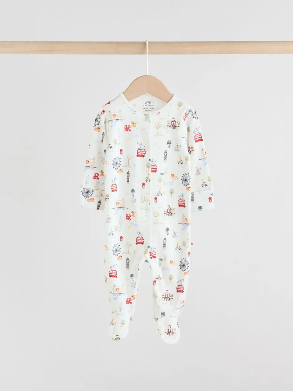 Babypakjes En Babypyjama's|Next - Verpakking van 3 babypyjama's (0-2jr) Blauw London