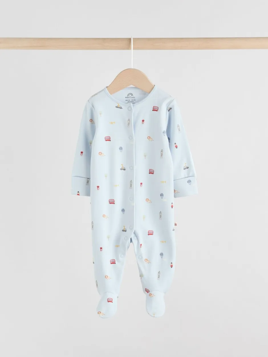 Babypakjes En Babypyjama's|Next - Verpakking van 3 babypyjama's (0-2jr) Blauw London