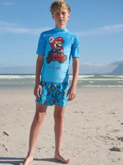 Badkleding|Next Blauw Mario - Surfhemdje (3-16 jr)