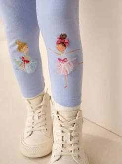 Broeken En Leggings*Next - Versierde leggings (3 mnd-7 jr) Blauw met ballerina