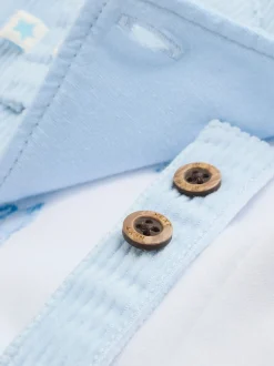 Rompertjes En Tuinbroeken|Sets En Outfits*Next Blauw met beren - Corduroy bretelbroeken en Bodysuit set (0mnd-2jr)