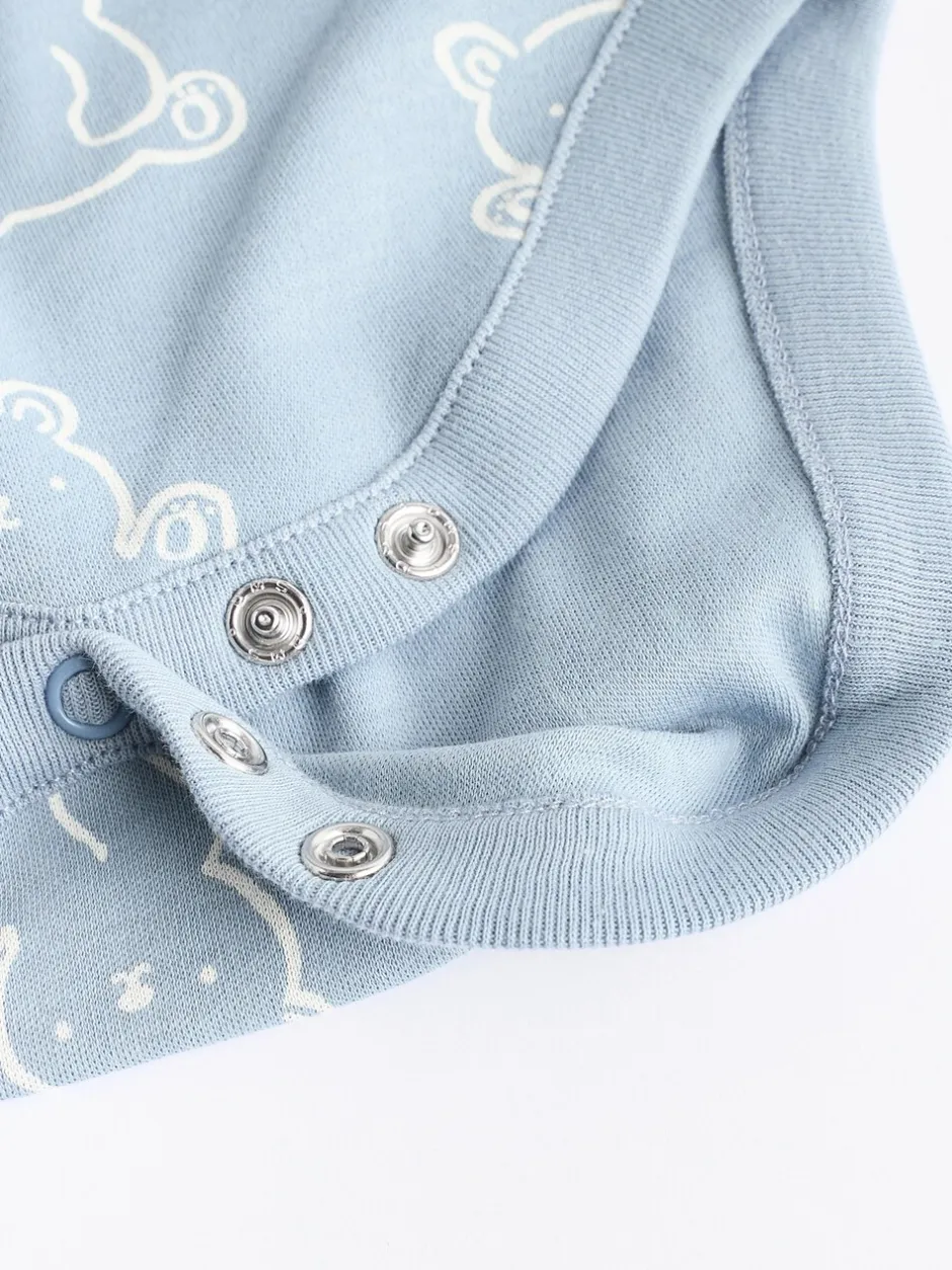 Rompertjes En Hemdjes*Next Blauw met beren - Set van 5 babyrompertjes