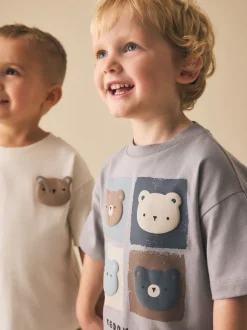 Sets En Outfits|Shorts*Next Blauw met beren - Short Sleeve T-Shirt and Lightweight Joggers 2 Pack Set (3mths-7yrs)