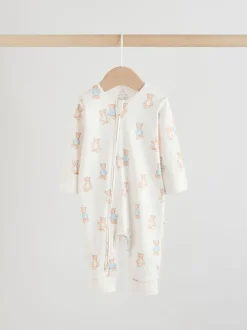 Multipacks|Babypakjes En Babypyjama's*Next - Verpakking van 3 babyslaappakjes met tweewegrits (0 mnd - 3 jr) Blauw met beren