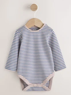 Sets En Combisets|Rompertjes En Tuinbroeken*Next - Babyset van denim bretelbroeken en bodysuit (0 mnd - 2 jr) Blauw met dinosaurus