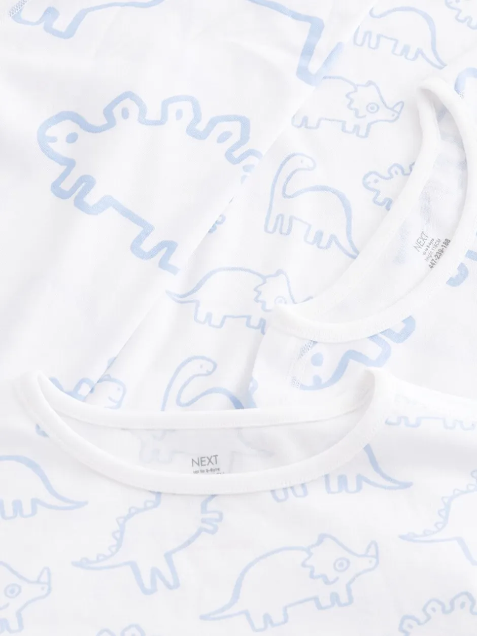 Pyjama's|Next - Huidvriendelijke pyjama's 2 stuks (9mnd -12jr) Blauw met dinosaurus