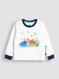 Pyjama's|Jojo Maman Bébé - Mix And Match 2 Pack Pyjamas Blauw met dinosaurus