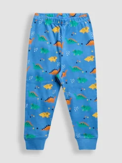Pyjama's|Jojo Maman Bébé - Mix And Match 2 Pack Pyjamas Blauw met dinosaurus