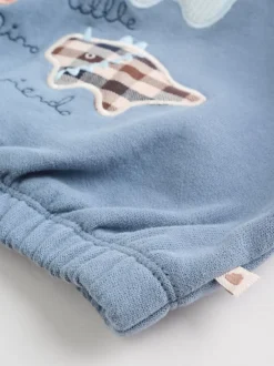 Sweaters En Hoody´S|Sets En Outfits|Next - Set met baby-sweatshirt en legging (0mnd-3jr) Blauw met dinosaurus