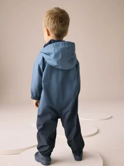 Jassen, Jacks En Kinderwagenpakjes|Jassen En Jacks*Next Blauw met dip dye - Waterdicht regenpak met fleecevoering (3 mnd-7 jr)