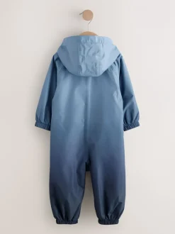 Jassen, Jacks En Kinderwagenpakjes|Jassen En Jacks*Next Blauw met dip dye - Waterdicht regenpak met fleecevoering (3 mnd-7 jr)