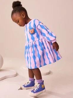 Sneakers|Next Blauw met figuurapplicatie - Hoge sneakers