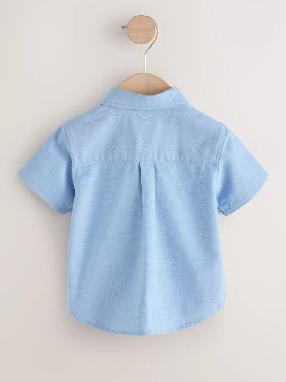 Shirts*Next - Oxford-overhemd met lange mouwen (3 mnd-7 jr) Blauw met figuurtjes