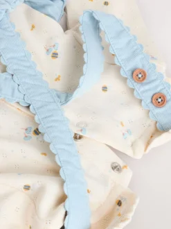Jurken|Jurken*Next Blauw met figuurtjes - Set van corduroy pinafore, bodysuit met lange mouwen en maillot voor baby's (0mnd-2jr)
