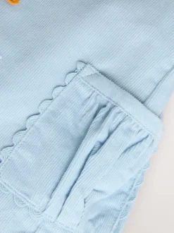 Jurken|Jurken*Next Blauw met figuurtjes - Set van corduroy pinafore, bodysuit met lange mouwen en maillot voor baby's (0mnd-2jr)